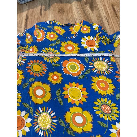 Gudrun Sjoden colorful dress pockets discoloration size M - Picture 8 of 10